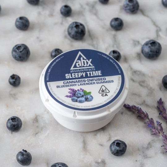 A container of SleepyTime gummies