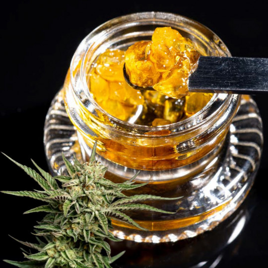 Jar of cannabis extract